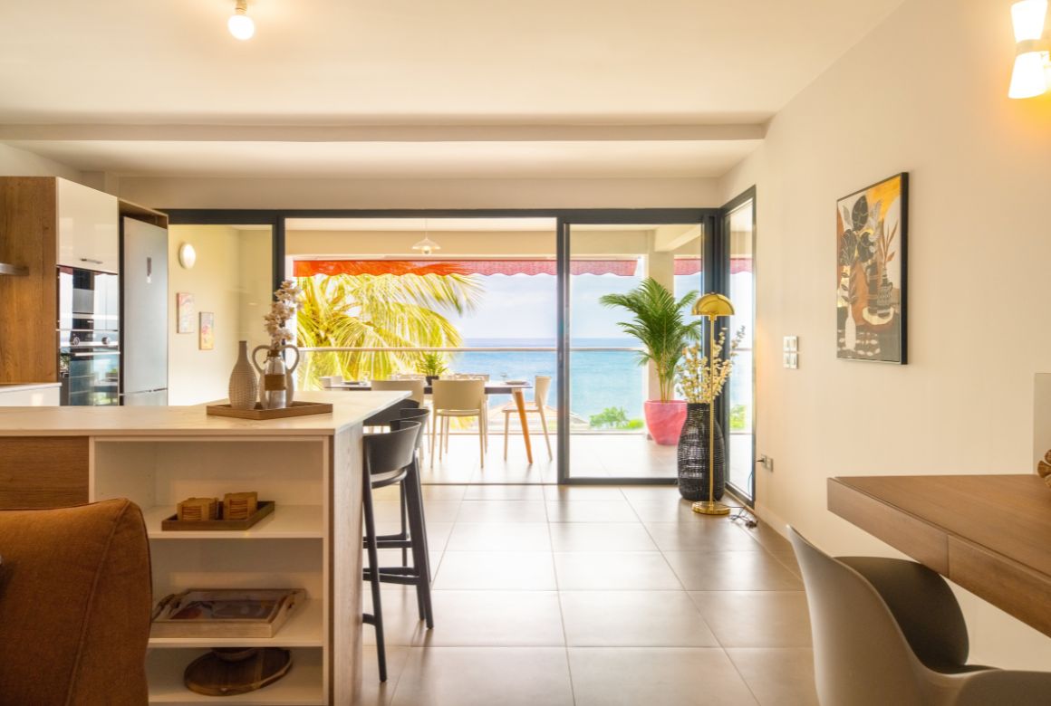 vue mer depuis la cuisine