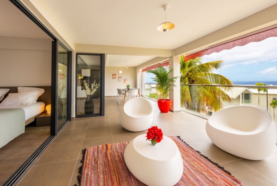 la suite parentale donne sur la terrasse