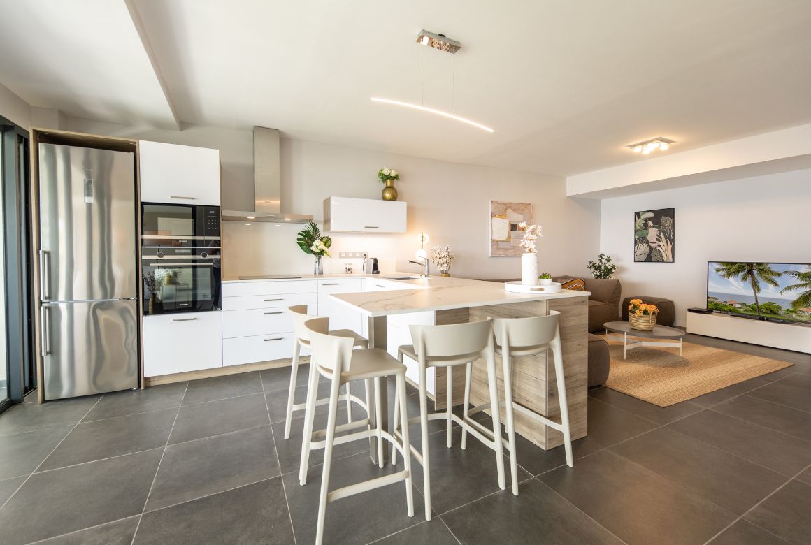 cuisine américaine avec bar