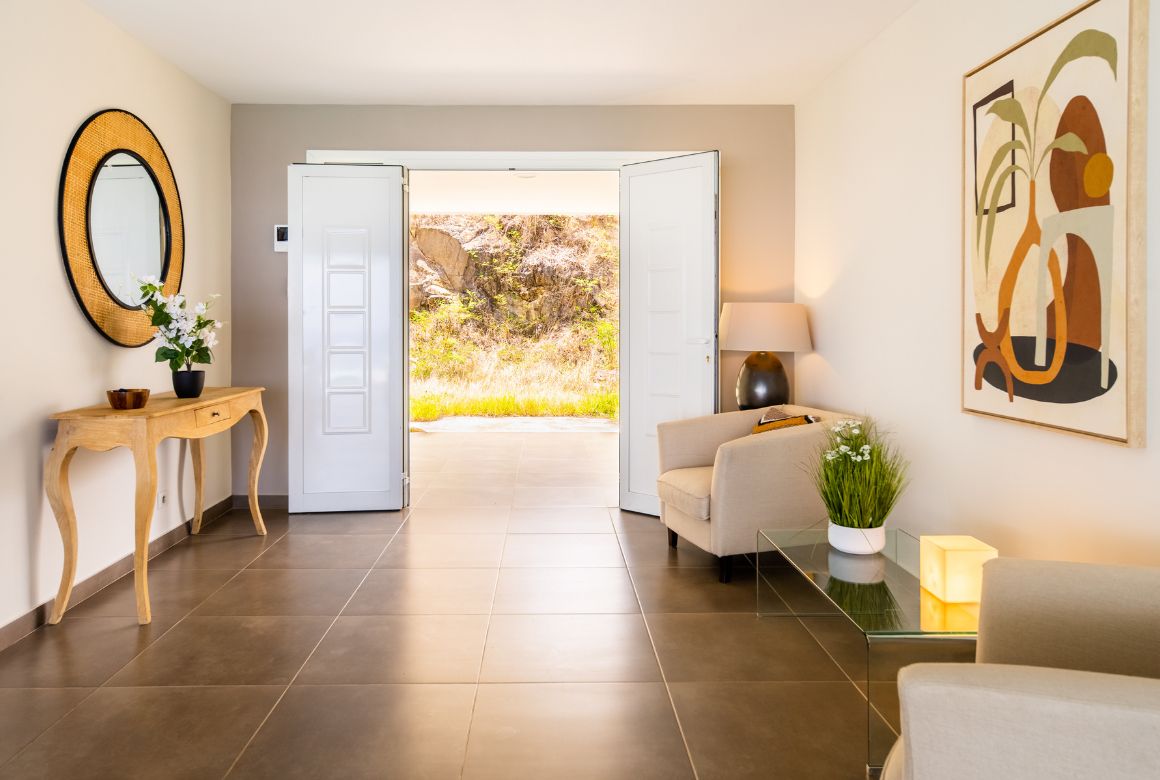 l'accès à la villa est de plain-pied