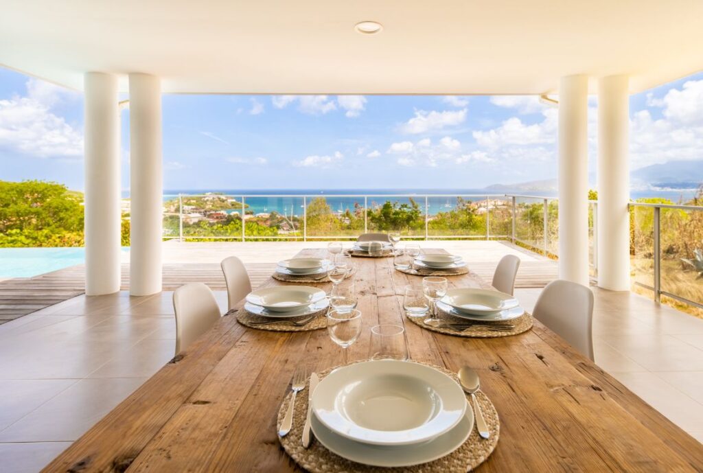 salle à manger en terrasse