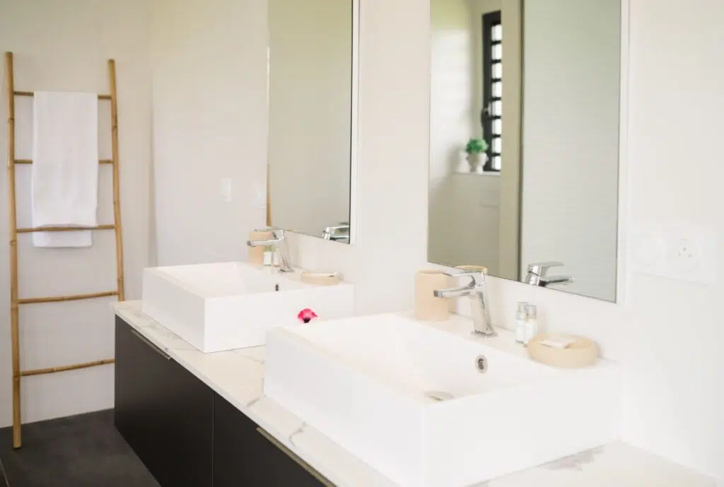 les salles de bain ont une double vasque